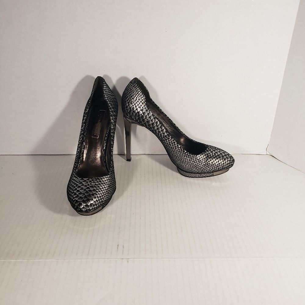 Women's BCBGMAXAZRIA 5in. Snake Print Heels - Picture 1 of 5